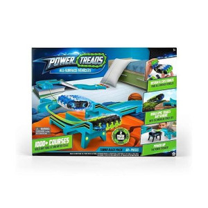 Wowwee Toys Power Treads All Surface Vehicles Turbo Race Pack - 60+ Pieces - 2 Bonus Power Treads - 1000 + Courses - Design And Customize - Comes With Glow In The Dark Stickers