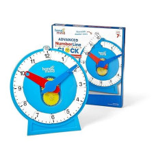 Hand2Mind Advanced Magnetic Numberline Clock For Demonstration, Math Manipulatives For Telling Time, Learning To Tell Time Clock, Teaching Clock For Kids Learning, Teaching Supplies