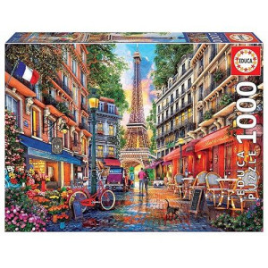 Educa - Paris, Dominic Davison - 1000 Piece Jigsaw Puzzle - Puzzle Glue Included - Completed Image Measures 26.8" X 18.9" - Ages 14+ (19019)