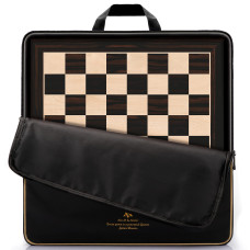 A&A 18.875 Professional Wooden Tournament Chess Board/African Palisander & Maple Inlaid / 2.0 Squares W/O Notation