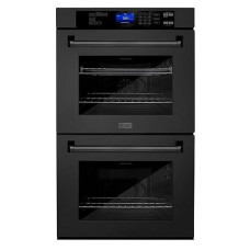 Zline 30" Professional Double Wall Oven With Self Clean And True Convection In Black Stainless Steel (Awd-30-Bs)