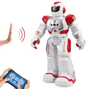 Sikaye Remote control Robot for Kids Intelligent Programmable Robot with Infrared controller Toys,Dancing,Singing, Moonwalking and LED Eyes,gesture Sensing Robot Kit for childrens Entertainment (Red)
