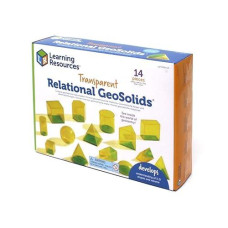 Learning Resources Lsp0918-Uk Relational Geosolids 3D Maths Classroom Resource For Learning Shapes & Volume Ages 8+