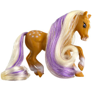 Breyer Horses Mane Beauty Li'L Beauties | Sunset | Brushable Golden Blonde And Purple Mane And Tail | 4.25 L X 3.25 H |Model 7411, Brown