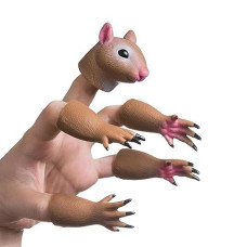 Aqkilo� Squirrel Finger Puppet Set, Animals Puppet Show Theater Props, Novelty Toys Weird Stuff Gifts