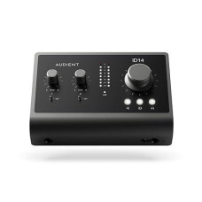 Audient Audio Interface Id14 Mkii, 2 Class-A Microphone Preamps (High Performance Usb Audio Interface, Usb-C Connector, Monitor Mix And Monitor Panning Function, 2 Headphone Outputs), Black
