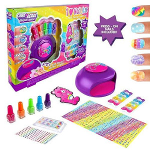Fashion Angels Care Bears Nail Art Kit, Creative Gifts For Girls, Includes 5 Nail Polishes, 600+ Nail Stickers, Nail Dryer, Press On Nails, Recommended For Ages 6 And Up, Multi