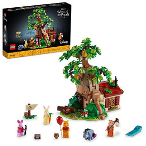 Lego Ideas Disney Winnie The Pooh 21326 Building Set - Home D�cor Collectible Gift With Piglet Minifigure And Eeyore Figure, Pooh Bear House Opens For Easy Access, Classic Display Model For Adults
