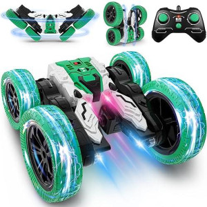 Remote Control Car, Double Sided Rc Car, 4Wd Off-Road Stunt Car With 360 Flips, 2.4Ghz Indoor/Outdoor All Terrain Rechargeable Electric Toy Cars Gifts For Boys Kids 6 7 8 9+ Year Old