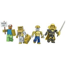 Roblox Action Collection - 15Th Anniversary Roblox Icons Gold Collector'S Set [Includes Exclusive Virtual Item]