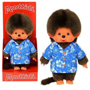 Bandai Monchhichi Se23385 Hawaii Soft Toy 20 Cm