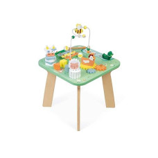 Janod Wooden Pretty Meadow Activity Table - 21.1" Tall - Ages 12 Months+ - J05327