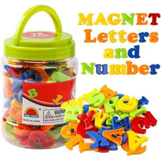 Raeqks Magnetic Letters Numbers Alphabet Abc Colorful 123 Refrigerator Fridge Magnets For Vocabulary Educational Toy Set Preschool Learning Spelling Counting Game Uppercase Lowercase For Kids Age 3+