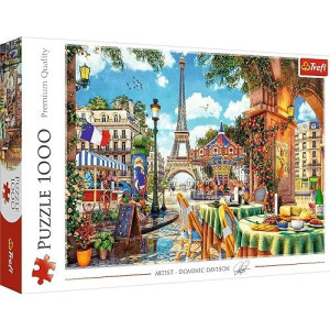 Trefl Parisian Morning 1000 Piece Jigsaw Puzzle Red 27"X19" Print, Diy Puzzle, Creative Fun, Classic Puzzle For Adults And Children From 12 Years Old