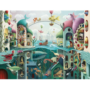 Ravensburger If Fish Could Walk 2000 Piece Jigsaw Puzzle - Unique Artisan Design | Softclick Technology Engaging Family Activity | Climate Pledge Friendly