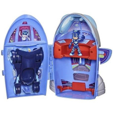 Pj Masks 2-In-1 Hq Playset, Headquarters And Rocket Preschool Toy For Kids Ages 3 And Up, Includes Catboy Action Figure And Cat-Car Vehicle