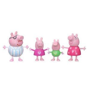 Peppa Pig Peppa'S Adventures Peppa'S Family Bedtime Figure 4-Pack Toy, 4 Family Figures In Pajamas, Ages 3 And Up