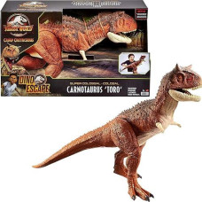 Mattel Jurassic World Colossal Carnotaurus Toro Dinosaur Action Figure Camp Cretaceous With Stomach-Release Feature, 36-In Long, Realistic Sculpting, Kid Gift Age 4 Years & Up