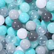 Starbolo Plastic Ball Pit Balls For Babies Ball Pit- 100Pcs Thicker Toy Balls Bpa Free Phthalate Free Crush Proof Play Balls For Toddlers 1-3 Baby Kids Birthday Party,2.2Inches.