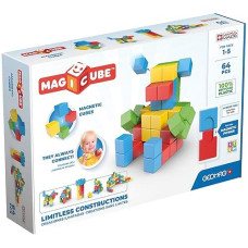 Geomag 69 Magnetic Toy, Yellow, Red, Blue, Green