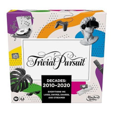 Hasbro Gaming Trivial Pursuit Decades 2010 To 2020 Board Game For Adults And Teens, Pop Culture Trivia Game For 2 To 6 Players, Father'S Day Gifts, Ages 16 And Up