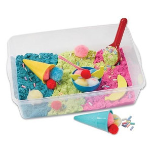 Creativity For Kids Sensory Bin: Ice Cream Shop Playset - Toddler Learning Toys For Kids Ages 3-4+, Kids Pretend Play Ice Cream Set, Kids Gifts For Girls And Boys