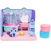 Gabby�S Dollhouse, Primp And Pamper Bathroom With Mercat Figure, 3 Accessories, 3 Furniture And 2 Deliveries, Kids Toys For Ages 3 And Up