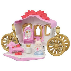 Calico Critters Royal Carriage Set - Dollhouse Playset & Vehicle With Doll And Accessories Included. Your Fairytale Adventure Awaits!