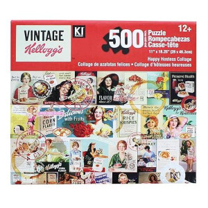 Crojack Capital Inc, Kellogg'S Vintage Happy Hostess Collage 500 Piece Jigsaw Puzzle, Multi-Colored