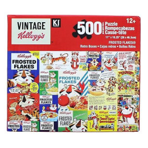 Crojack Capital Inc, Kellogg'S Vintage Frosted Flakes 500 Piece Jigsaw Puzzle, Multi-Colored