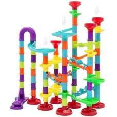 An Jing Zhi Marble Run Set For Kids - Marble Track Maze Race Games 113Pcs Construction Building Blocks Toys Stem Learning Toy Birthday Gifts For Boys Girls Age 3 To 12