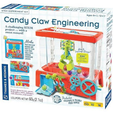 Thames & Kosmos Candy Claw Engineering Stem Experiment Maker Lab | Build Your Own Claw Machine | Learn Hydraulics & Engineering | Includes Lollipops | Toy Of The Year Finalist | Difficulty: Advanced