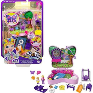 Polly Pocket Compact Playset, Candy Cutie Gumball With 2 Micro Dolls & Accessories, Travel Toys With Surprise Reveals