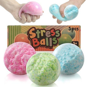 Klt Stress Balls For Adults And Kids: 3Pcs Sensory Balls To Anxiety And Stress Relief, Anti Fidget Toys Squishy Squeeze Ball For Kids With Autism /Add, Classroom Prizes And Stocking Stuffers (2.5")