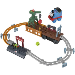 Thomas & Friends Push-Along Train And Track Set For Kids 2-In-1 Transforming Thomas Playset With Storage & Working Crane For Ages 3+ Years