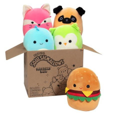 Squishmallows 5" Mystery Box Plush 5 Pack-New 2024 Styles-Official Kellytoy-Soft & Squishy Mini Stuffed Animal Toy- Gift For Kids, Girls & Boys