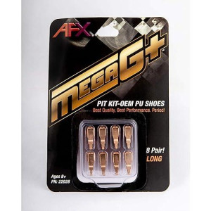 Afx/Racemasters Mega G+ Pit Kit Pu Shoes - Long Afx22028 Ho Slot Racing Cars