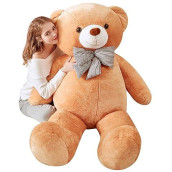 Ikasa Giant Teddy Bear Plush Toy Stuffed Animals (Brown, 59 Inches)