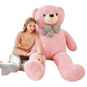 Ikasa Giant Teddy Bear Plush Toy Stuffed Animals (Pink, 59 Inches)