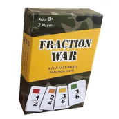 Fraction War Fun Math Game To Learn, Compare And Simplify Fractions For 2Nd Grade, 3Rd Grade, 4Th Grade, 5Th Grade (1 Pack) (Standard Edition)