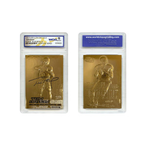 Tom Brady 2000 Fleer Ultra 23K gold Rookie card Metallic Signature Series graded gem-Mint 10
