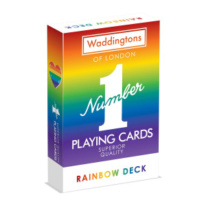 Waddingtons Number 1 Rainbow Playing Card Game, Brighten Your Games Including Snap And Poker With This Deck, Travel Companion, Gift And Toy For Ages 6 Plus