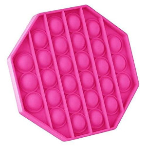 Radbizz Push Pop Bubble Fidget Sensory Toy - For Autism, Stress, Anxiety - Kids And Adults (Pink Octagon)