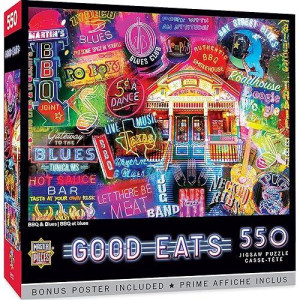 Masterpieces 550 Piece Jigsaw Puzzle For Adults, Family, Or Youth - Bbq & Blues - 18"X24"