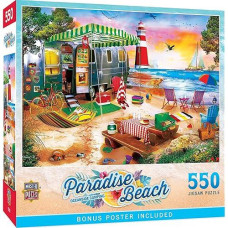 Masterpieces 550 Piece Jigsaw Puzzle For Adults And Family - Oceanside Camping - 18"X24"
