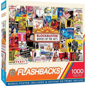Masterpieces 1000 Piece Jigsaw Puzzle For Adults, Family, Or Kids - Movie Posters - 19.25"X26.75"