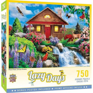 Masterpieces 750 Piece Jigsaw Puzzle for Adults, Family, Or Kids - Floral Falls - 18x24