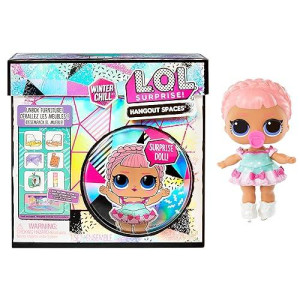 L.O.L. Surprise! Winter Chill Hangout Spaces Furniture Playset With Ice Sk8Er Doll, 10+ Surprises With Accessories, For Lol Dollhouse Play- Collectible Toy For Kids, Gift For Girls Boys Ages 4 5 6 7+