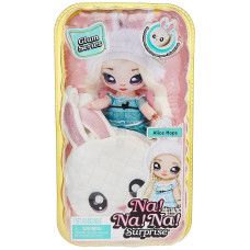 Na! Na! Na! Surprise Glam Series Alice Hops Fashion Doll And Metallic Rabbit Purse, Blonde Hair, Shiny Blue Dress, Bunny Ears Hat & Accessories, 2-In-1 Kids Gift, Toy For Girls Ages 5 6 7 8+ Years