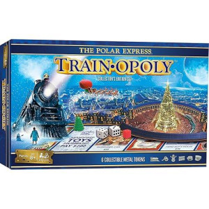 MasterPieces Opoly Board games - The Polar Express Train Opoly - Officially Licensed Board games for Adults, Kids, & Family